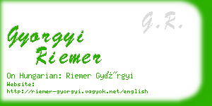 gyorgyi riemer business card